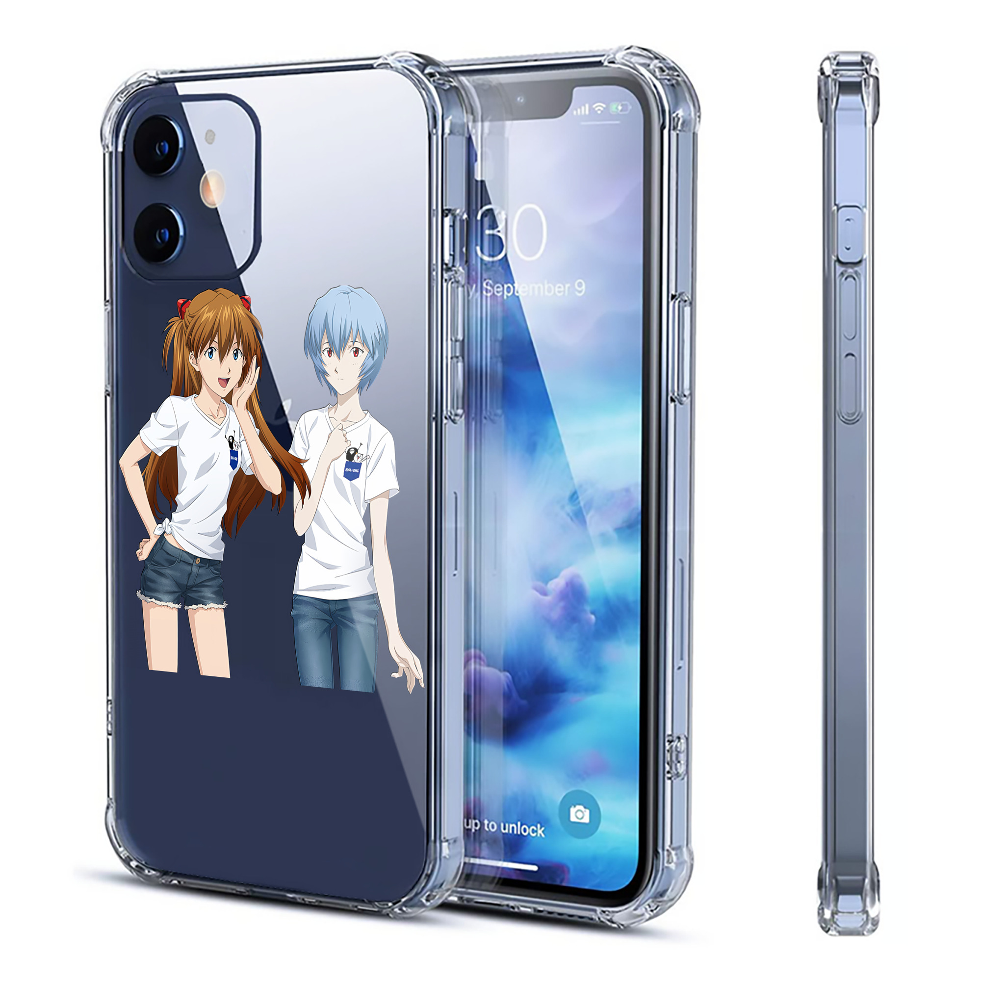 （画像用） EVA 新世紀エヴァンゲリオン 【iPhone 12シリーズ対応】透明スマホケース（クリアソフトケース）